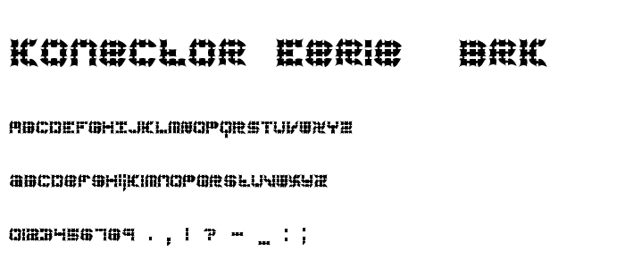 Konector Eerie -BRK- font